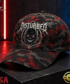 Disturbed Dark Messiah Camo Classic Cap, Music Lover Baseball Cap Disturbed Dark Messiah Camo Classic Cap