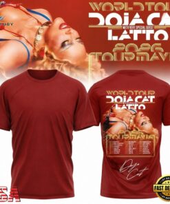 Doja Cat Tour Ma Vie World Tour 2026 Signature Graphic Red T Shirt, Trending Music 3D Tee Doja Cat Tour MA Vie World Tour 2026 Signature Graphic Red T Shirt