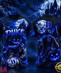 Duke Blue Devils Football x Halloween Night 2026 T Shirt, Viral 3D Graphic Tee Duke Blue Devils Football X Halloween Night 2026 T Shirt