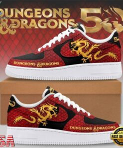 Dungeons & Dragons 50th Anniversary Custom Air Force 1 Shoes, Music Lover AF1 Shoes Dungeons Dragons 50th Anniversary Custom Air Force 1 Shoes