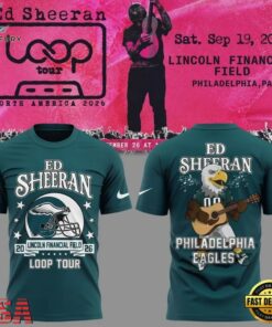 Ed Sheeran Loop Tour 2026 x Philadelphia Eagles Special New T Shirt, Trending Music 3D Tee ED Sheeran Loop Tour 2026 X Philadelphia Eagles Special New T Shirt