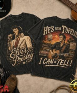 Elvis Presley Tupelo Water Tower Vintage Portrait 3D Shirt, Trending Music 3D Tee Elvis Presley Tupelo Water Tower Vintage Portrait 3D Shirt