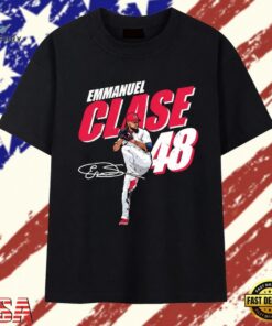 Emmanuel Clase 48 Cleveland Guardians Signature T Shirt, Trendy 2D Print Shirt Emmanuel Clase 48 Cleveland Guardians Signature T Shirt
