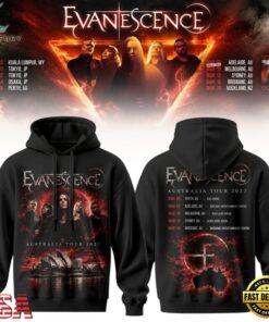 Evanescence Australia & New Zealand Tour 2027 Hoodie, Trending Music 3D Tee Evanescence Australia New Zealand Tour 2027 Hoodie