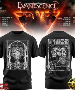 Evanescence Australia & New Zealand Tour 2027 Limited Edition T Shirt, Trending Music 3D Tee Evanescence Australia New Zealand Tour 2027 Limited Edition T Shirt