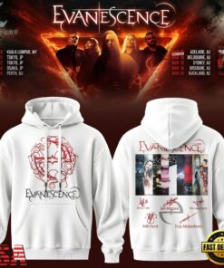 Evanescence Australia & New Zealand Tour 2027 White Hoodie, Trending Music 3D Tee Evanescence Australia New Zealand Tour 2027 White Hoodie