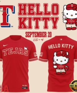 Exclusive Tejas City Connect Texas Rangers x Hello Kitty 2026 T Shirt, Trending Music 3D Tee Exclusive Tejas City Connect Texas Rangers X Hello Kitty 2026 T Shirt