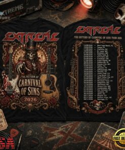 Extreme The Return of Carnival of Sins Tour 2026 3D Shirt, Trending Music 3D Tee Extreme The Return OF Carnival OF Sins Tour 2026 3D Shirt