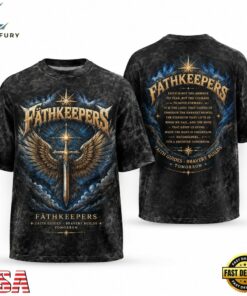 Faithkeepers Vintage Heavy Metal Style Wings Sword Graphic T Shirt, Trending Music 3D Tee Faithkeepers Vintage Heavy Metal Style Wings Sword Graphic T Shirt