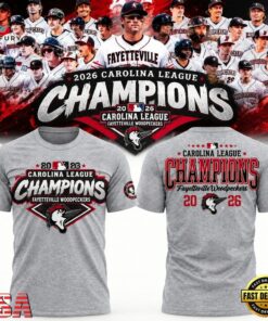 Fayetteville Woodpeckers 2026 Carolina League Champions 3D Shirt, Viral 3D Graphic Tee Fayetteville Woodpeckers 2026 Carolina League Champions 3D Shirt