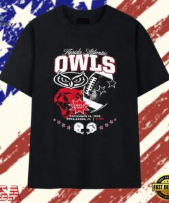 Florida Atlantic Owls vs FIU Shula Bowl September 19 2026 Boca Raton T Shirt, Trendy 2D Print Shirt Florida Atlantic Owls VS Fiu Shula Bowl September 19 2026 Boca Raton T Shirt
