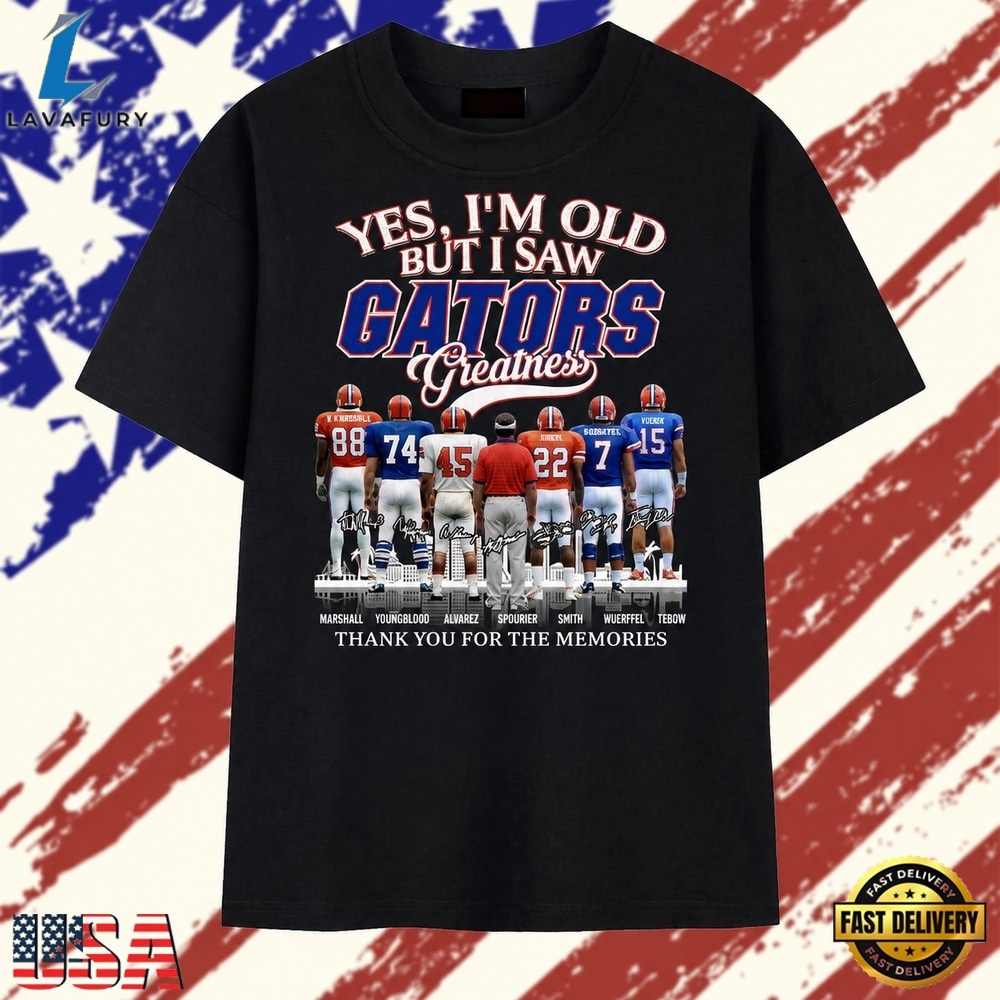 Florida Gators Greatness Legends Vintage Football Fans Graphic T Shirt, Trendy 2D Print Shirt Florida Gators Greatness Legends Vintage Football Fans Graphic T Shirt
