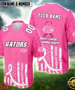 Florida Gators NCAA Breast Cancer Awareness Month 2026 Football Jersey, Fashion Football Jersey Florida Gators Ncaa Breast Cancer Awareness Month 2026 Football Jersey