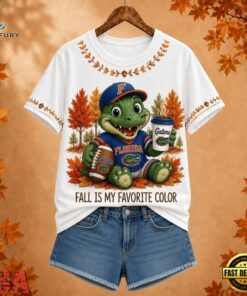 Florida Gators NCAA Fall Is My Favorite Color Football Unisex 3D Shirt, NCAA 3D Graphic Tee Florida Gators Ncaa Fall IS MY Favorite Color Football Unisex 3D Shirt