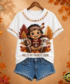 Florida State Seminoles NCAA Fall Is My Favorite Color Football Unisex 3D Shirt, NCAA 3D Graphic Tee Florida State Seminoles Ncaa Fall IS MY Favorite Color Football Unisex 3D Shirt