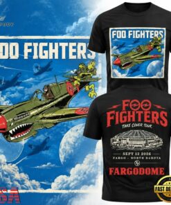 Foo Fighters Take Cover FargoDome 2026 T Shirt, Trending Music 3D Tee Foo Fighters Take Cover Fargodome 2026 T Shirt