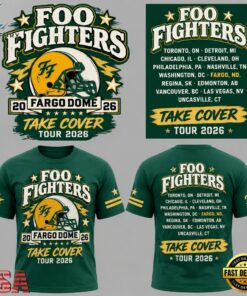 Foo Fighters x North Dakota State Bison Football Take Cover Tour T Shirt, Viral 3D Graphic Tee Foo Fighters X North Dakota State Bison Football Take Cover Tour T Shirt