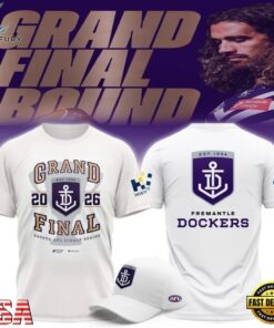 Fremantle Football Club Grand Final 2026 White T Shirt, Viral 3D Graphic Tee Fremantle Football Club Grand Final 2026 White T Shirt