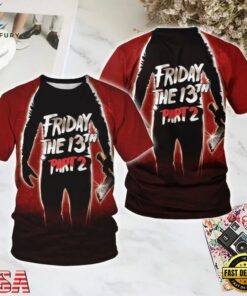 Friday the 13th 1981 Halloween All Over Print T Shirt, Trending Music 3D Tee Friday The 13th 1981 Halloween All Over Print T Shirt