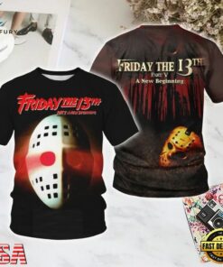 Friday the 13th 1985 Halloween All Over Print T Shirt, Trending Music 3D Tee Friday The 13th 1985 Halloween All Over Print T Shirt