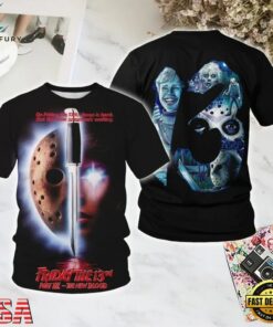 Friday the 13th HE BACK Halloween All Over Print T Shirt, Trending Music 3D Tee Friday The 13th HE Back Halloween All Over Print T Shirt
