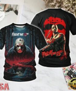 Friday the 13th Movies Halloween All Over Print T Shirt, Trending Music 3D Tee Friday The 13th Movies Halloween All Over Print T Shirt
