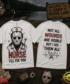 Friday the 13th Nurse I’ll Fix You Horror 3D Shirt, Trending Music 3D Tee Friday The 13th Nurse I LL Fix You Horror 3D Shirt