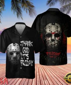 Friday the 13th Thank God Its Friday Hawaiian Shirt, Music Fan Hawaiian Shirt Friday The 13th Thank God Its Friday Hawaiian Shirt