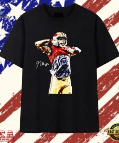 George Kittle San Francisco 49ers Signature T Shirt, Trendy 2D Print Shirt George Kittle San Francisco 49ers Signature T Shirt