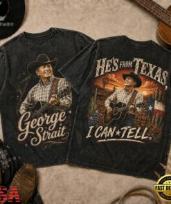 George Strait Vintage Portrait Sunset Guitar 3D Shirt, Trending Music 3D Tee George Strait Vintage Portrait Sunset Guitar 3D Shirt