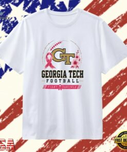 Georgia Tech Yellow Jackets Football Fight Together Breast Cancer Awareness T Shirt, Trendy 2D Print Shirt Georgia Tech Yellow Jackets Football Fight Together Breast Cancer Awareness T Shirt