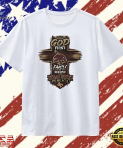 God First Family Second Then Texas State Bobcats T Shirt, Trendy 2D Print Shirt God First Family Second Then Texas State Bobcats T Shirt