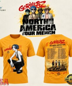 Gorillaz The North American Mountain Tour 2026 Signature 3D Shirt, Trending Music 3D Tee Gorillaz The North American Mountain Tour 2026 Signature 3D Shirt