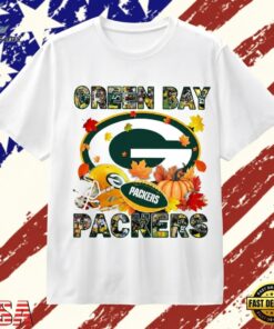 Green Bay Packers Football Autumn Fall Leaves Graphic T Shirt, Trendy 2D Print Shirt Green Bay Packers Football Autumn Fall Leaves Graphic T Shirt
