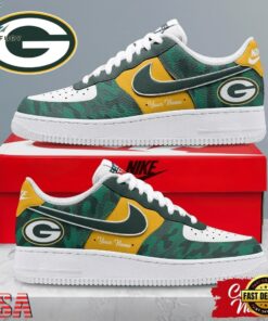 Green Bay Packers NFL End Zone Energy Custom Air Force 1 Shoes Sneaker, NFL Fan AF1 Shoes Green Bay Packers Nfl End Zone Energy Custom Air Force 1 Shoes Sneaker