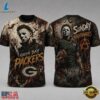 Green Bay Packers NFL Michael Myers Sunday Nightmares Horror Halloween 3D T Shirt, Sports Fans 3D Shirt Green Bay Packers Nfl Michael Myers Sunday Nightmares Horror Halloween 3D T Shirt