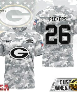 Green Bay Packers NFL Salute to Service Custom Name & Number Camo 3D Shirt, Sports Fans 3D Shirt Green Bay Packers Nfl Salute TO Service Custom Name Number Camo 3D Shirt