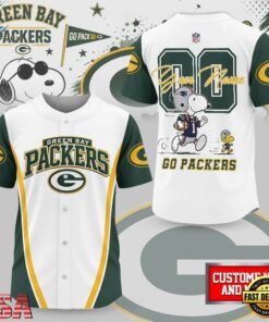 Green Bay Packers NFL Snoopy Ultimate Game Day Personalized Jersey Shirt, NFL Baseball Shirt Green Bay Packers Nfl Snoopy Ultimate Game Day Personalized Jersey Shirt