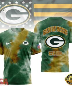 Green Bay Packers NFL Sunday Legends Tie Dye 3D Shirt, Sports Fans 3D Shirt Green Bay Packers Nfl Sunday Legends Tie Dye 3D Shirt