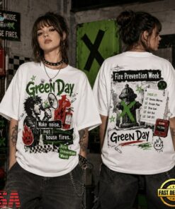 Green Day Fire Prevention Week Punk Safety 3D Shirt, Trending Music 3D Tee Green Day Fire Prevention Week Punk Safety 3D Shirt