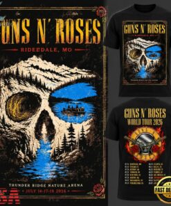 Guns N’ Roses 2026 Tour Ridgedale MO T Shirt, Trending Music 3D Tee Guns N Roses 2026 Tour Ridgedale MO T Shirt