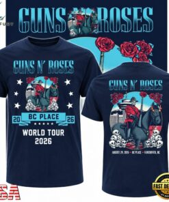 Guns N’ Roses BC Place Vancouver 2026 World Tour Limited Edition T Shirt, Trending Music 3D Tee Guns N Roses BC Place Vancouver 2026 World Tour Limited Edition T Shirt