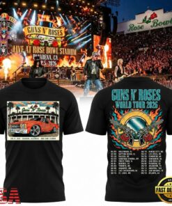 Guns N’ Roses The Jungle Rose Bowl Stadium Pasadena CA 2026 Tour T Shirt, Trending Music 3D Tee Guns N Roses The Jungle Rose Bowl Stadium Pasadena CA 2026 Tour T Shirt
