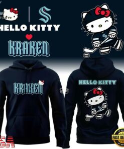 Hello Kitty x Seattle Kraken Hoodie, Trending Music 3D Tee Hello Kitty X Seattle Kraken Hoodie