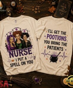 Hocus Pocus Nurse I Put A Spell On You 3D Shirt, Trending Music 3D Tee Hocus Pocus Nurse I Put A Spell ON You 3D Shirt
