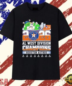 Houston Astros 2026 AL West Division Champions Orbit Mascot T Shirt, Trendy 2D Print Shirt Houston Astros 2026 AL West Division Champions Orbit Mascot T Shirt