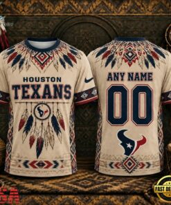 Houston Texans 2026 NFL Native American Heritage 3D Shirt, Sports Fans 3D Shirt Houston Texans 2026 Nfl Native American Heritage 3D Shirt