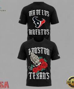 Houston Texans Dia de los Muertos 2026 Black T Shirt, Viral 3D Graphic Tee Houston Texans Dia DE Los Muertos 2026 Black T Shirt