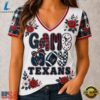 Houston Texans NFL Football Flowers Team Pride V Neck T Shirt, NFL Team V Neck Tee Houston Texans Nfl Football Flowers Team Pride V Neck T Shirt