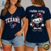 Houston Texans NFL Hello Kitty Football V Neck T Shirt, NFL Team V Neck Tee Houston Texans Nfl Hello Kitty Football V Neck T Shirt